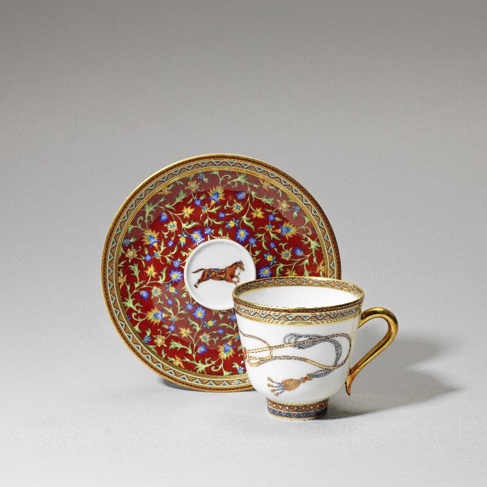 Herm&#232;s: Twelve Sets of Cheval d'Orient Coffee Cups and Saucers - Image 2 of 2