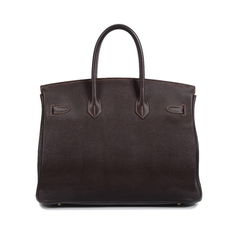 Herm&#232;s: a Chocolate Brown Evercalf Leather Birkin 35 1998 - Image 2 of 2