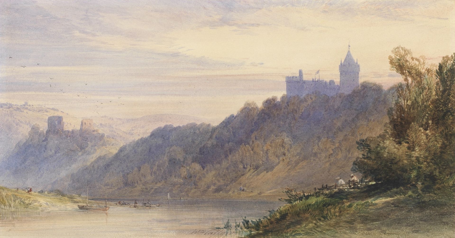 William Callow, RWS (British, 1812-1908) View of Goodrich Castle on the Wye