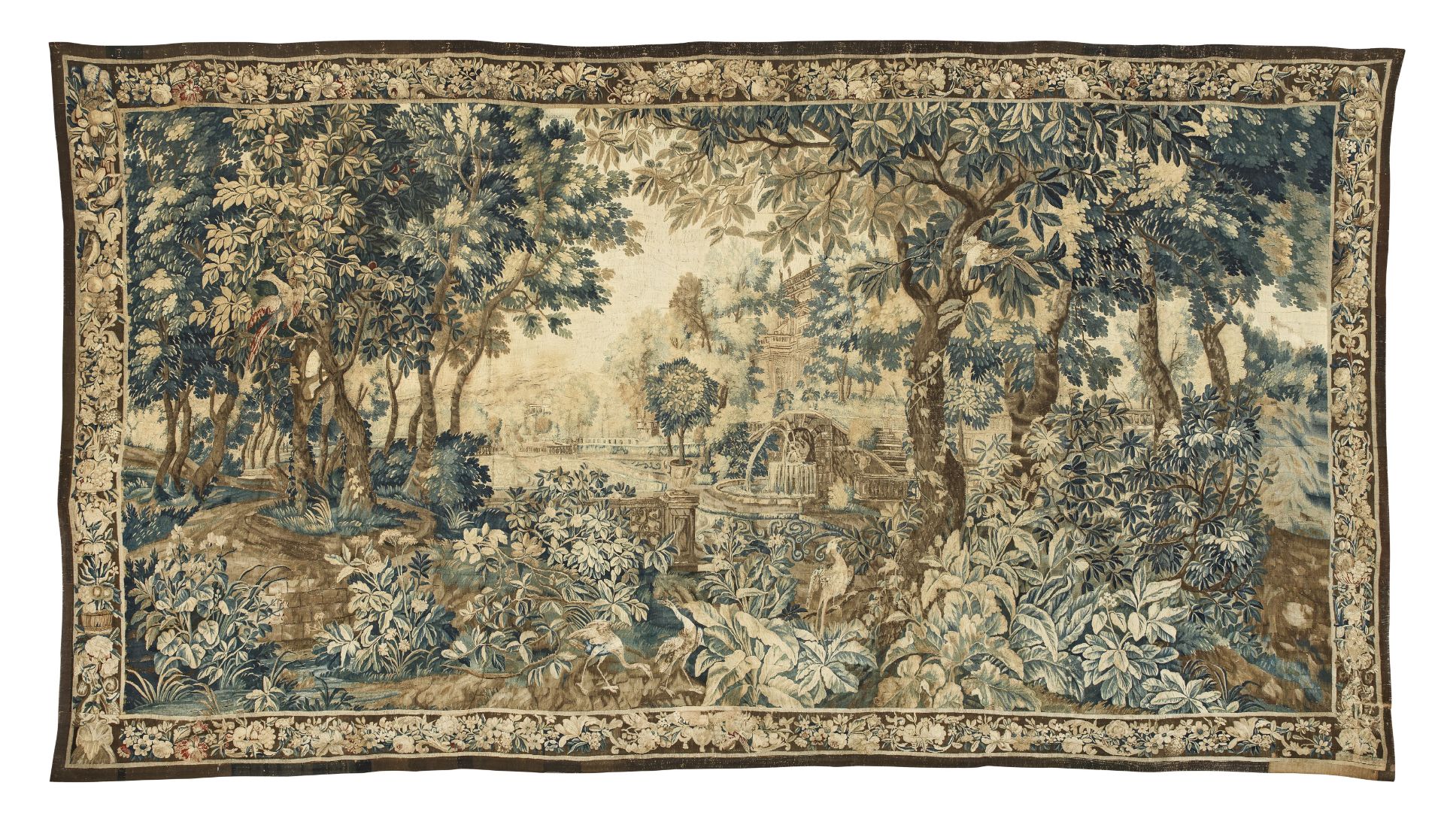 An elaborate Verdure tapestry Flemish, 18th century 516cm x 283cm