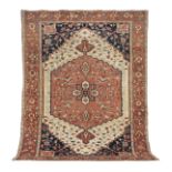 An impressive antique Heriz carpet North West Persia, c.1890 472cm x 353cm