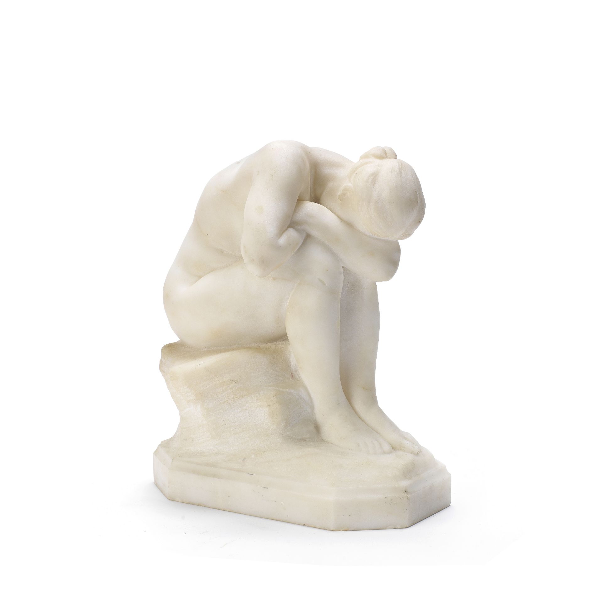 Aim&#233;-Jules Dalou (1838-1902): A sculpted white marble figure of 'La Verit&#233; Meconnue (Th...