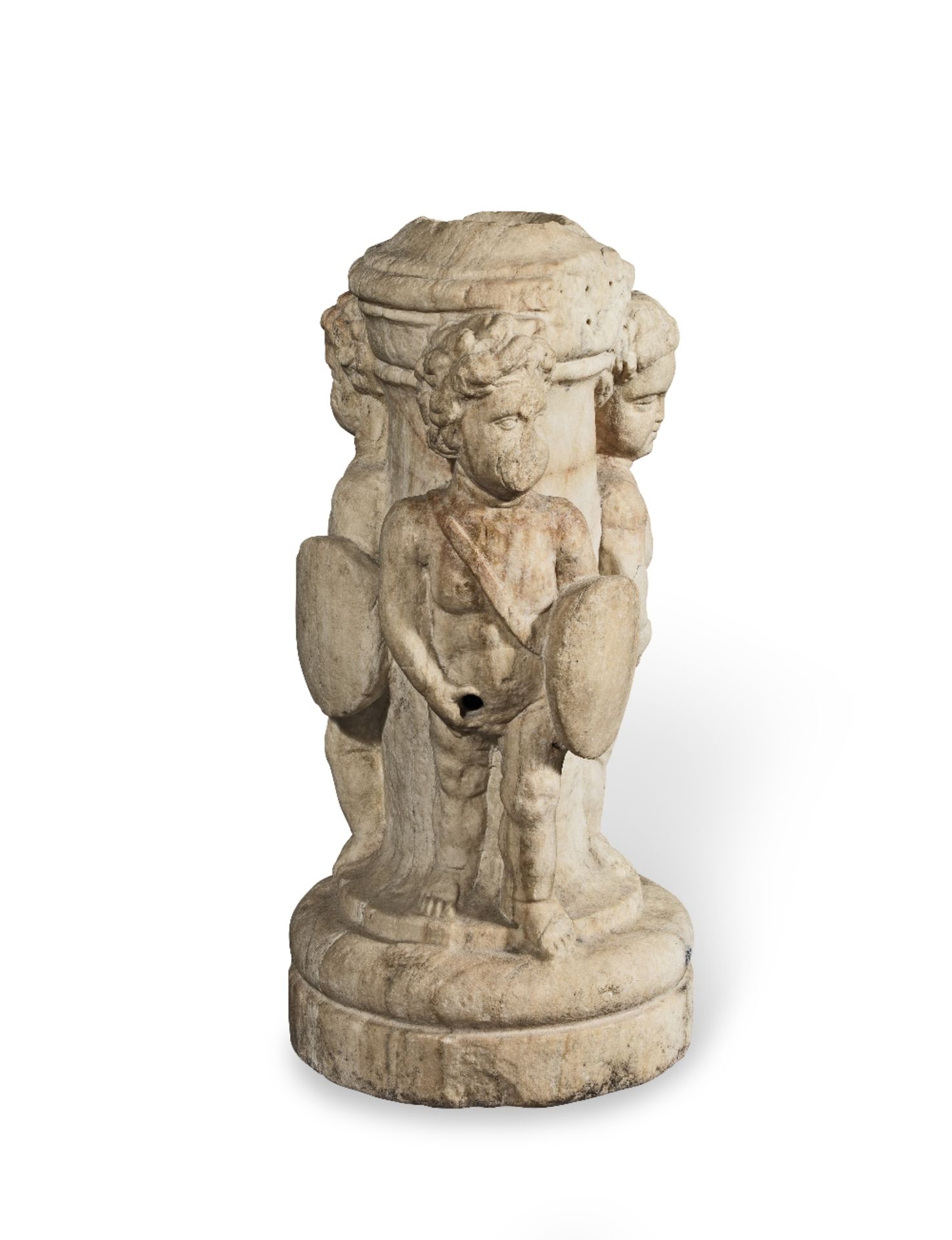 An Italian carved white marble figural fountain Late 16th/early 17th century - Image 6 of 7
