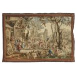 An impressive genre tapestry depicting 'The Procession of the Fat Ox' Flemish, circa 1730, after...