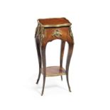 A George III ormolu mounted tulipwood and rosewood table de salon or table ambulante attributed t...