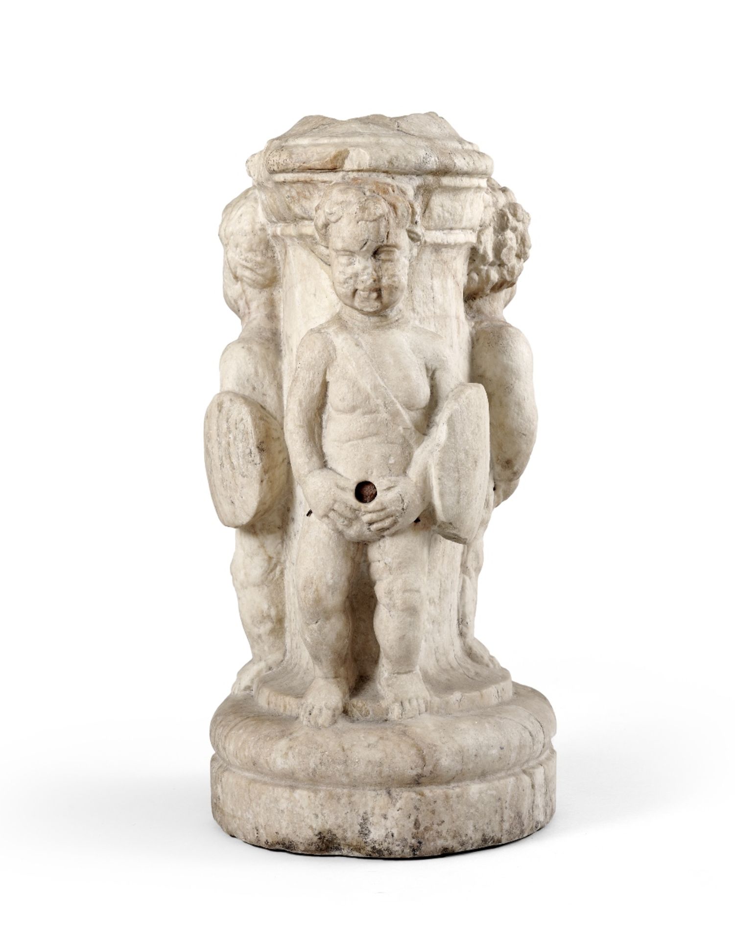 An Italian carved white marble figural fountain Late 16th/early 17th century - Image 3 of 7