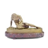 Benedetto Boschetti (Italian, fl. 1820-70): A patinated bronze figure of 'The Dying Gaul' Afte...