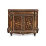 A Napoleon III ormolu mounted birds' eye maple, rosewood, tulipwood crossbanded, stained sycamore...