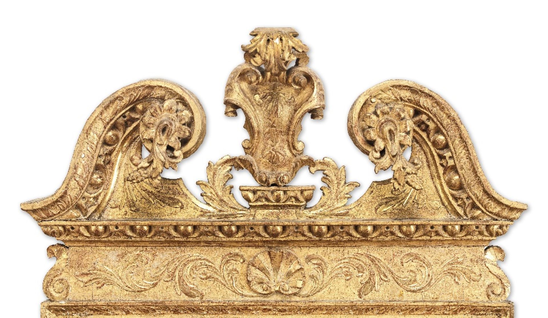 A George II giltwood and gilt gesso mirror Circa 1730 - Bild 2 aus 4