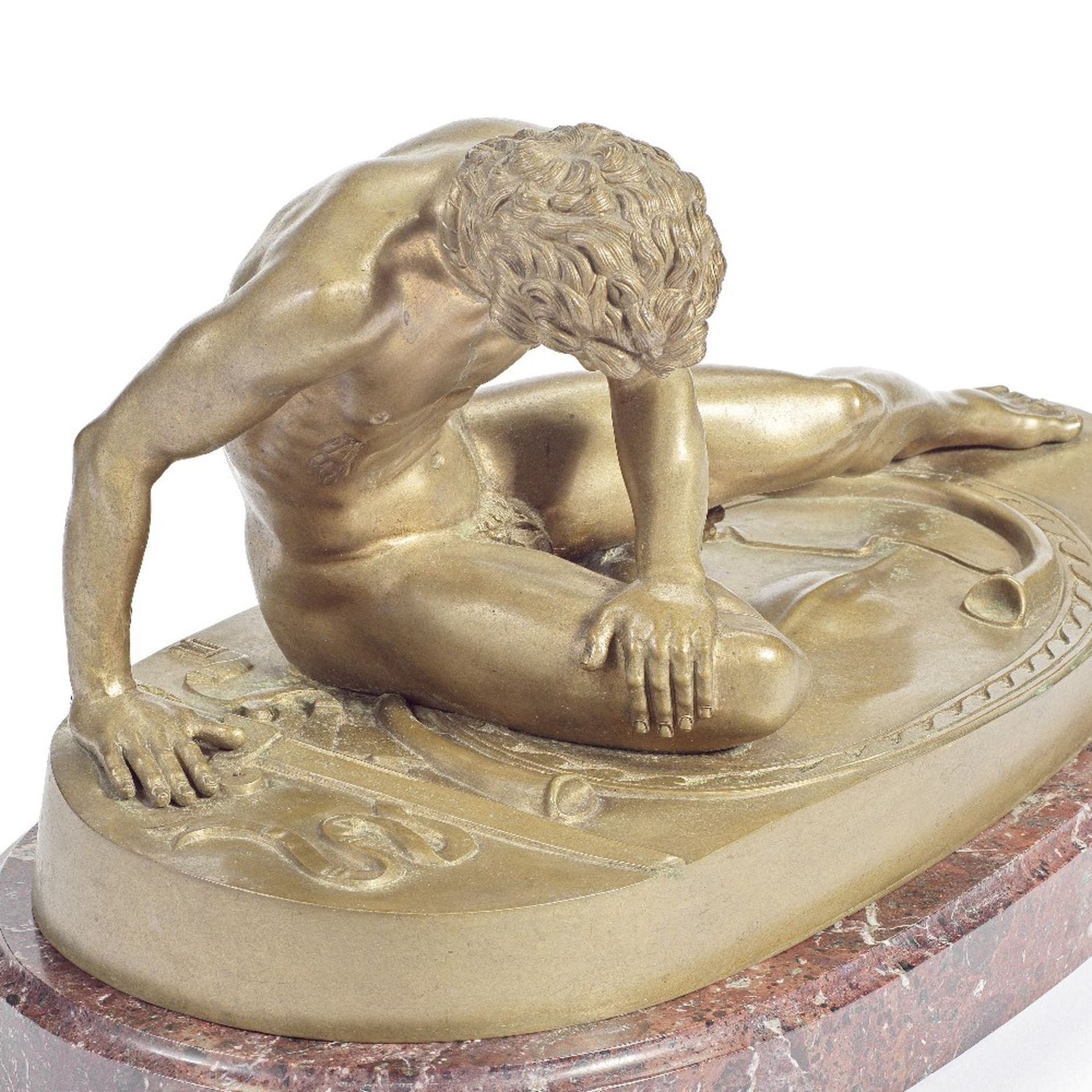 Benedetto Boschetti (Italian, fl. 1820-70): A patinated bronze figure of 'The Dying Gaul' Afte... - Image 4 of 4
