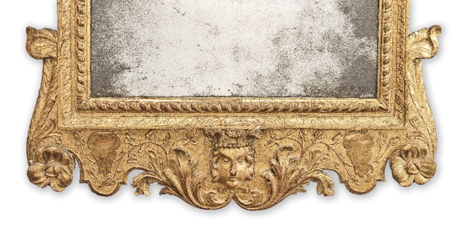 A George II giltwood and gilt gesso mirror Circa 1730 - Bild 3 aus 4