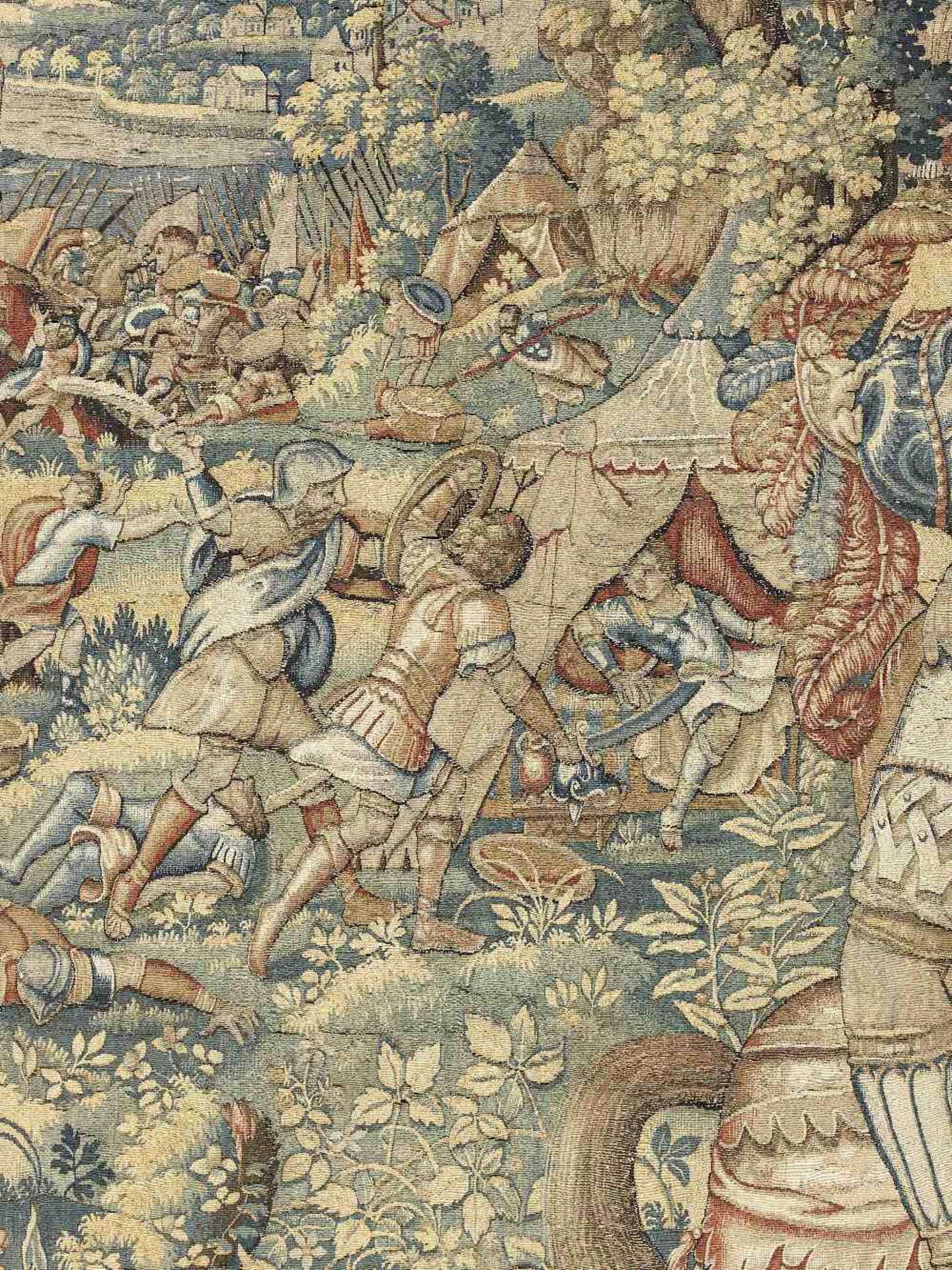 A striking mythological, military Flemish tapestry Late 16th/early 17th century - Image 2 of 3