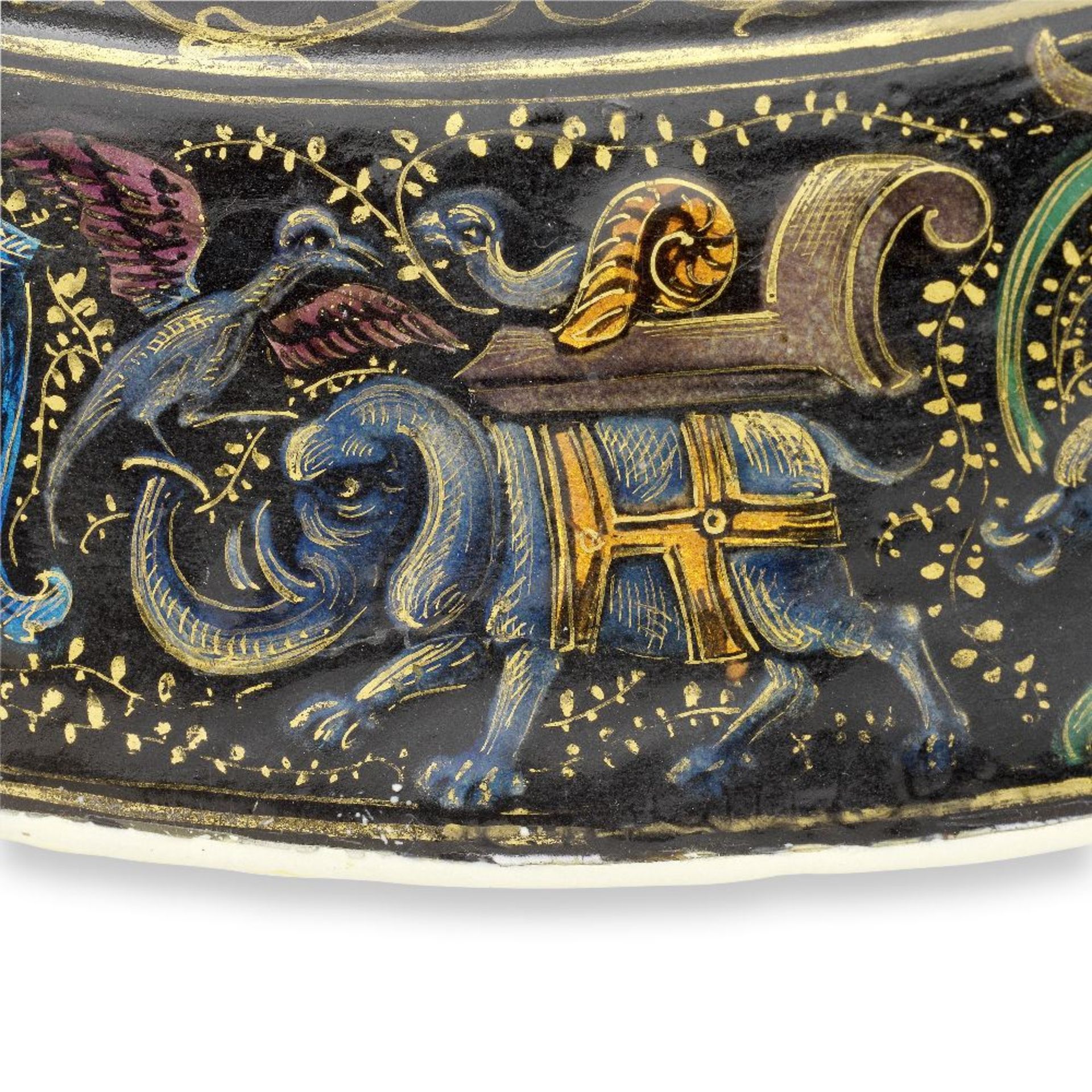 After Pierre Reymond (French, c.1513-after 1584): A 19th century Limoges style grisaille and colo... - Image 3 of 5