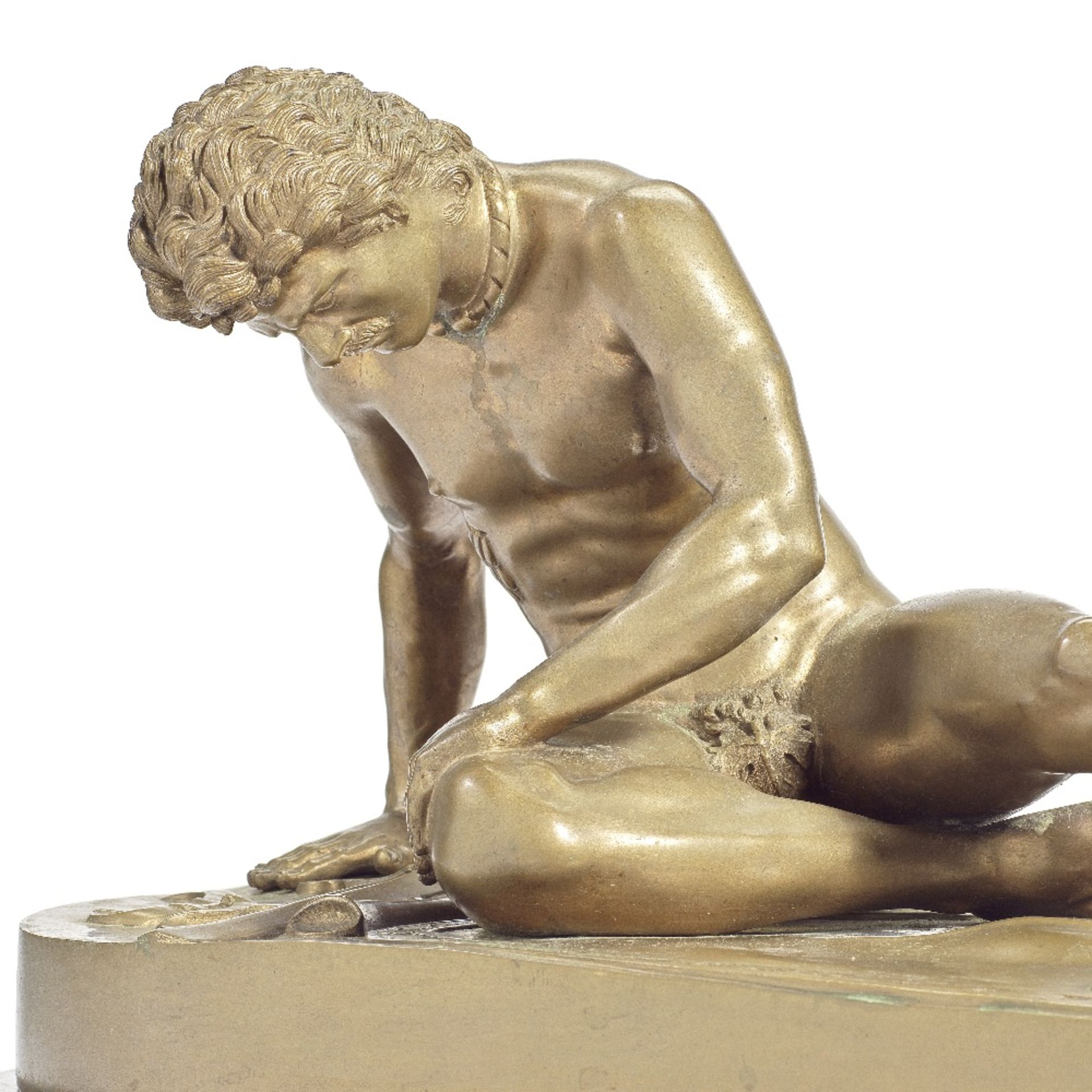 Benedetto Boschetti (Italian, fl. 1820-70): A patinated bronze figure of 'The Dying Gaul' Afte... - Image 3 of 4