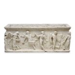 An Italian carved white marble jardini&#232;re, in the antique taste Probably late 18th / early ...