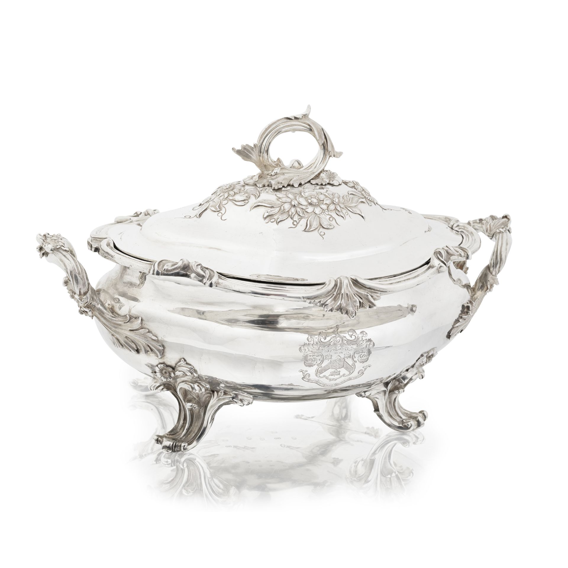 A William IV silver two-handled tureen and cover William Kerr Reid, London 1835