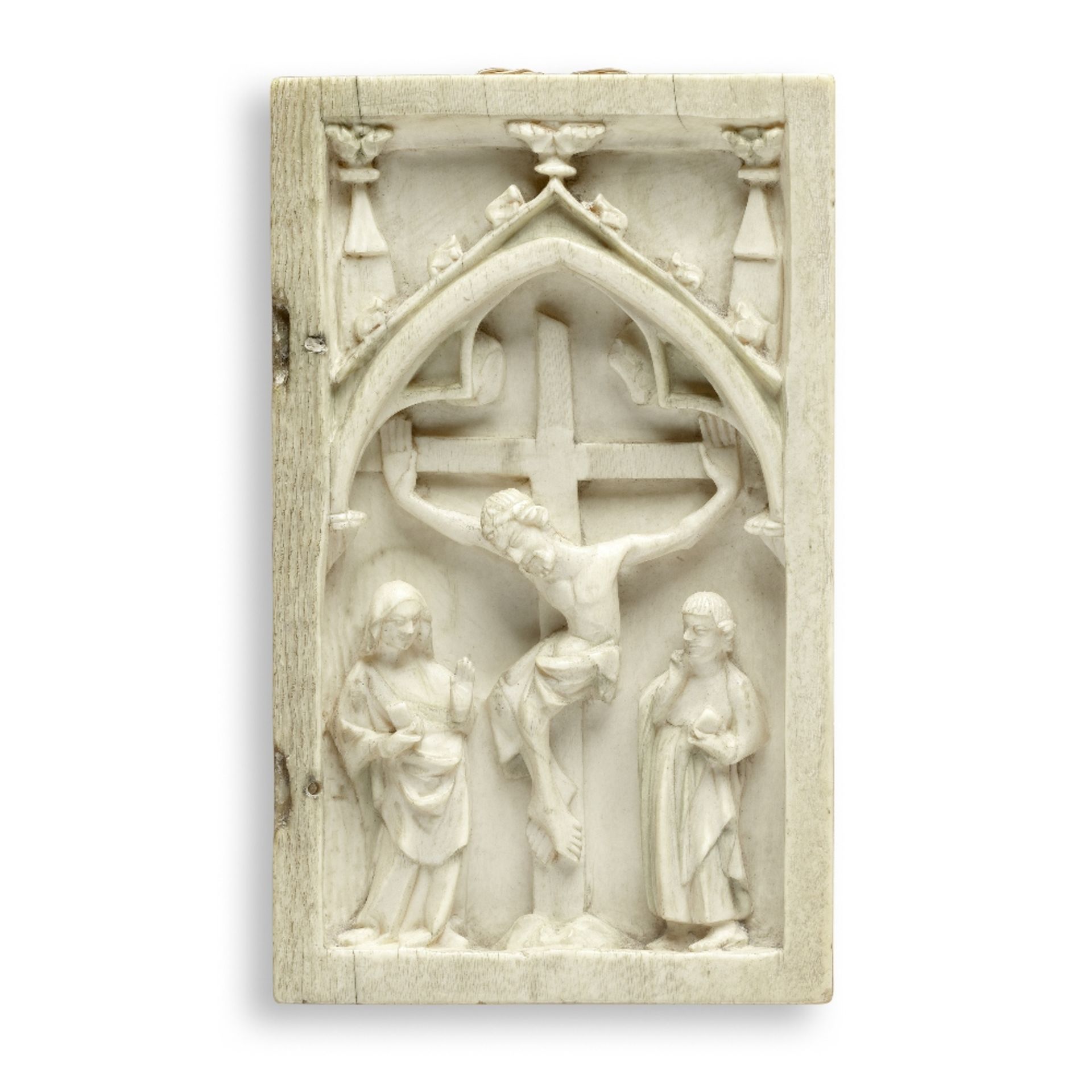 A rare 14th century French carved ivory diptych Circa 1330-1350, probably Paris - Bild 3 aus 4