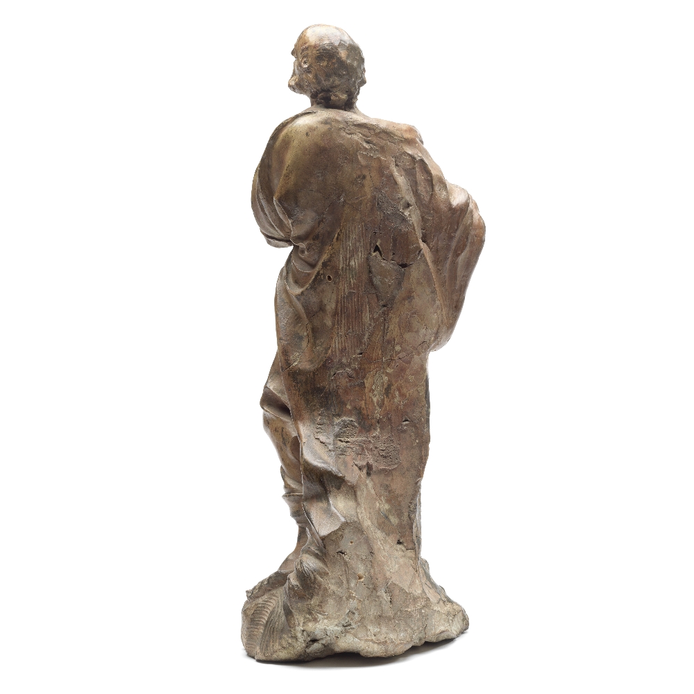 Attributed to Giuseppe Mazzuoli (Italian, 1644-125): A terracotta figure of St Peter Circa 1700 - Bild 4 aus 4