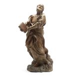 Attributed to Giuseppe Mazzuoli (Italian, 1644-125): A terracotta figure of St Peter Circa 1700