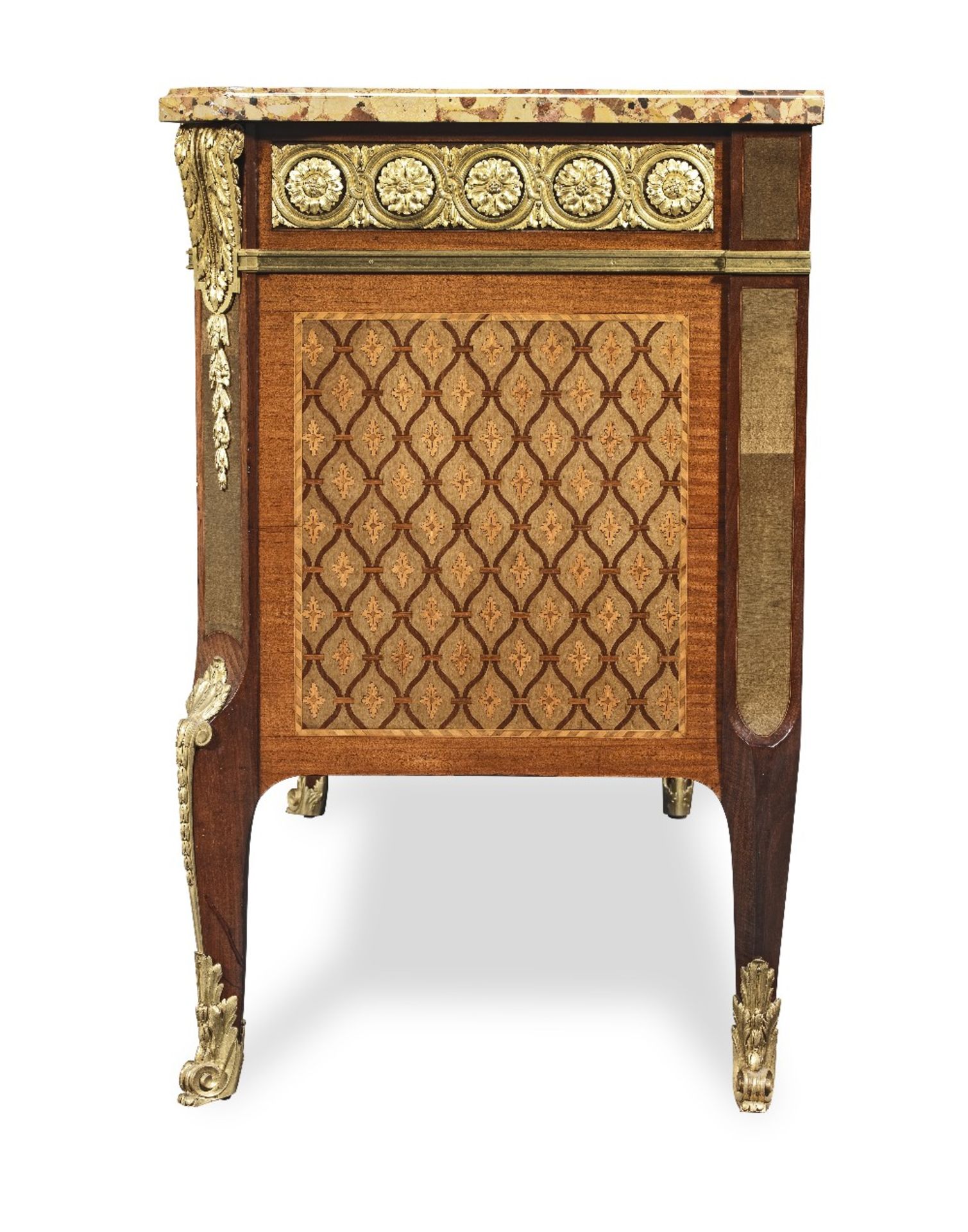 A French late 19th century ormolu mounted mahogany, bois satine, amaranth and stained sycamore ma... - Image 4 of 5