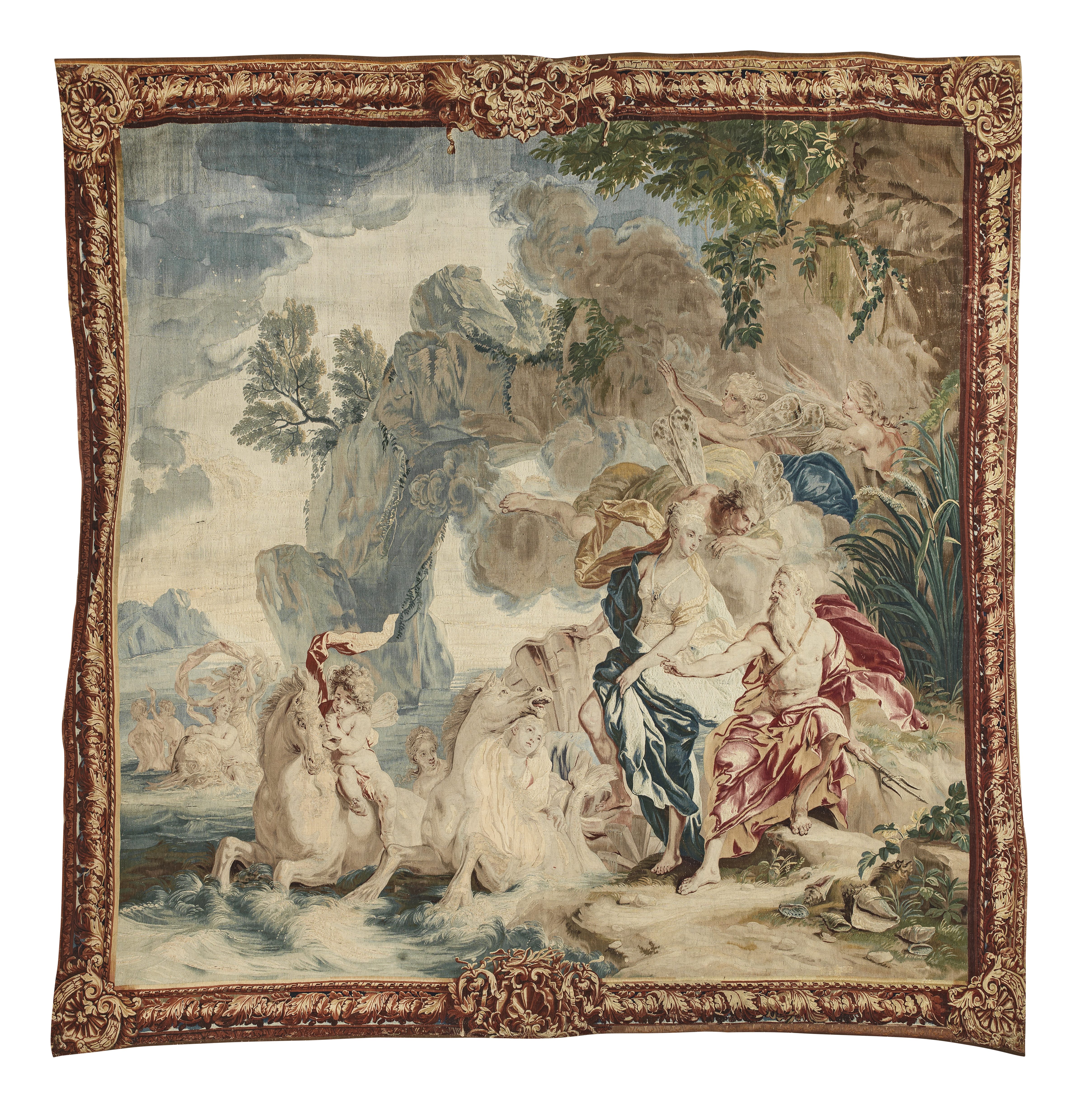 A striking mythological tapestry Brussels, early 18th century, possibly from the Leyniers worksh...