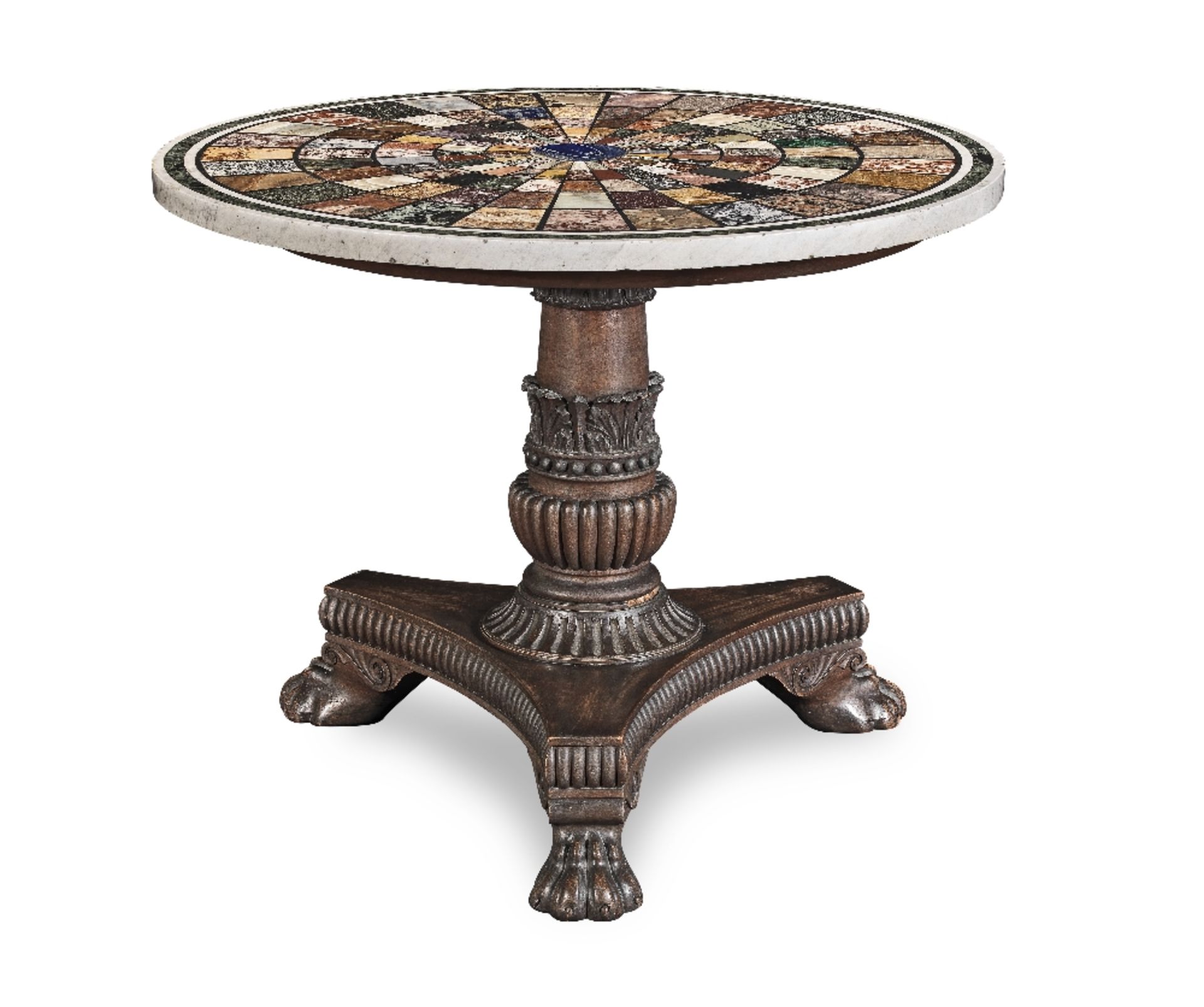 OF GRAND TOUR INTEREST - A Regency or George IV mahogany centre table with an Italian early 19th ... - Image 6 of 9