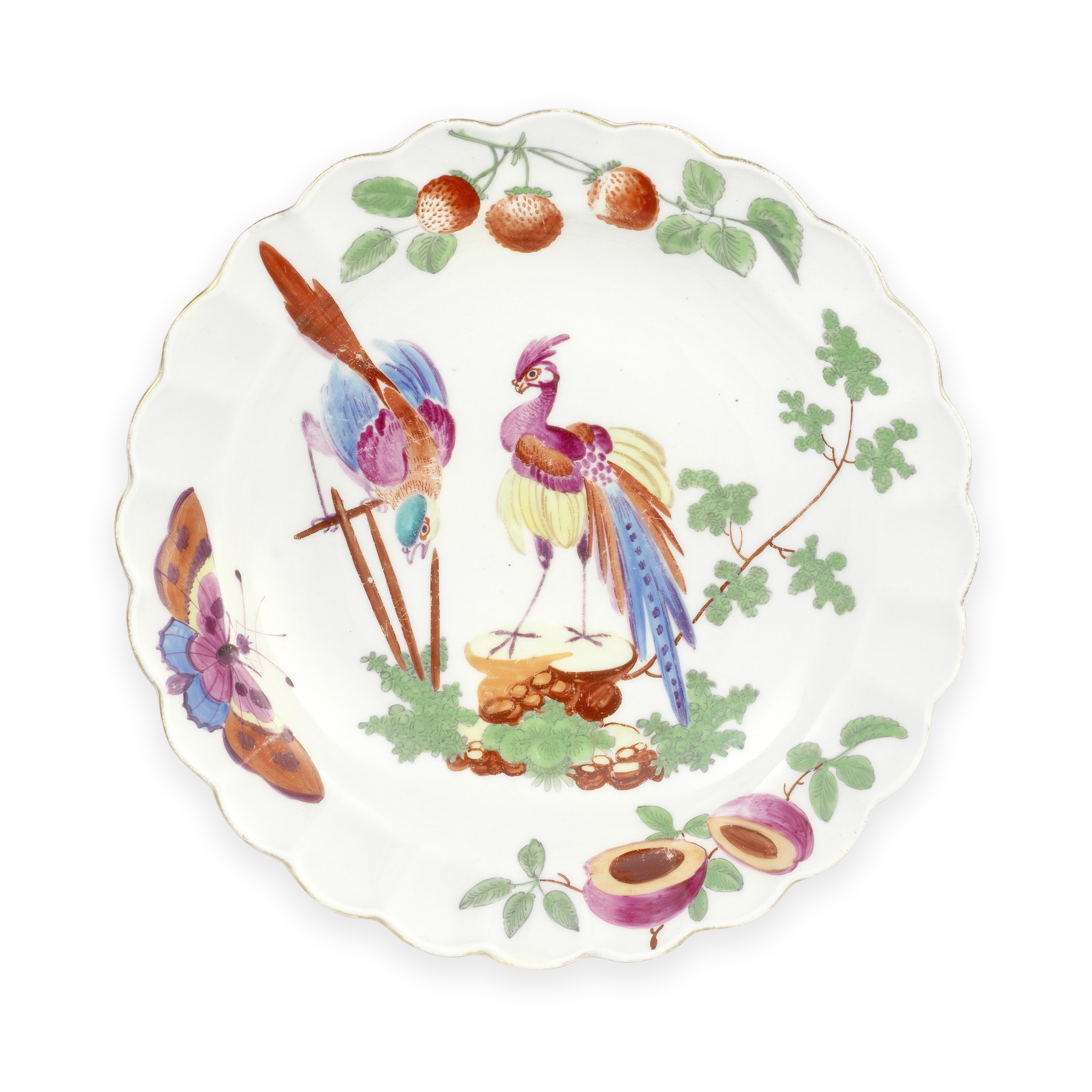 A Worcester dessert plate, circa 1770