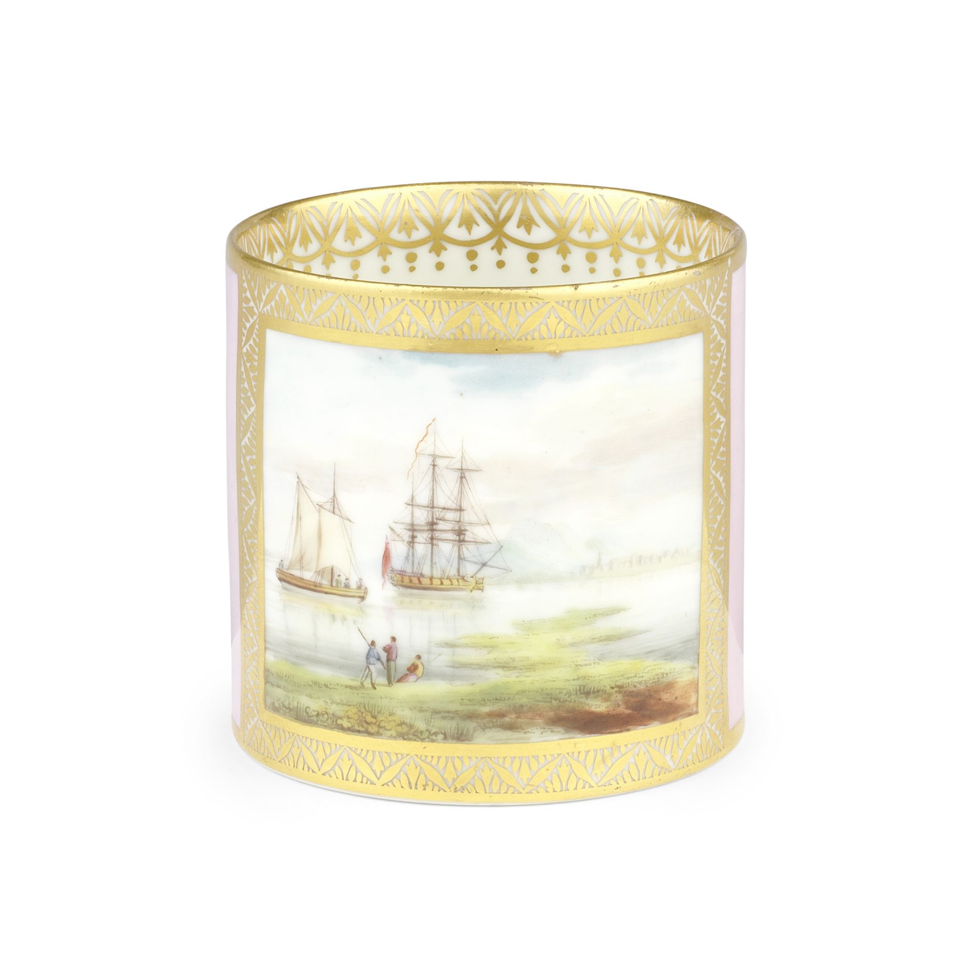 A large Derby coffee can by George Robertson, circa 1797-1800