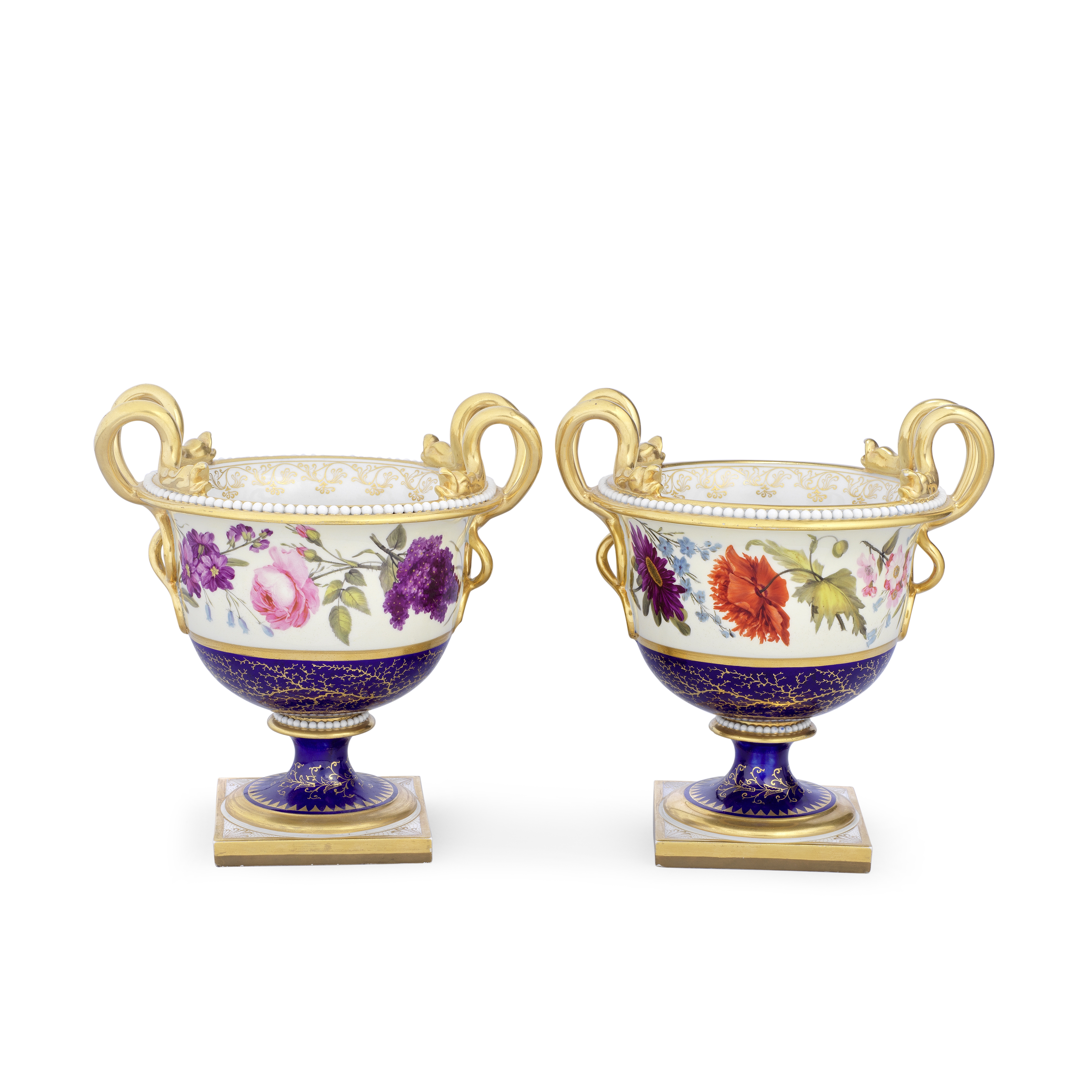 A good Pair of Flight, Barr and Barr Worcester vases, circa 1820