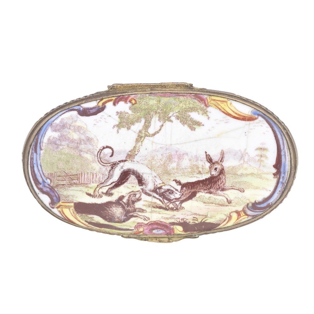 A fine Birmingham or South Staffordshire enamel rabbit bonbonni&#232;re, circa 1760-70 - Image 2 of 2