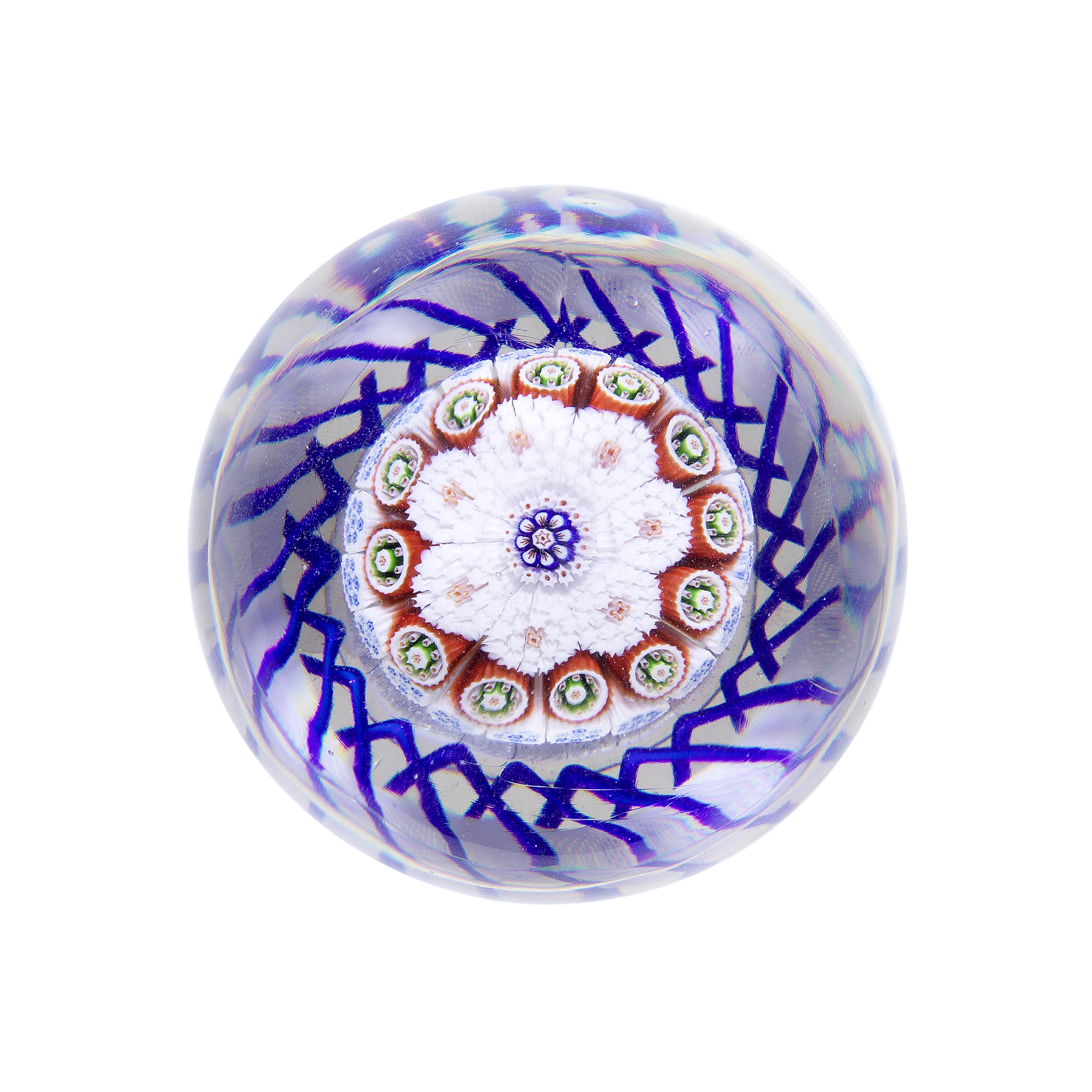 A good Baccarat concentric millefiori mushroom paperweight, circa 1850