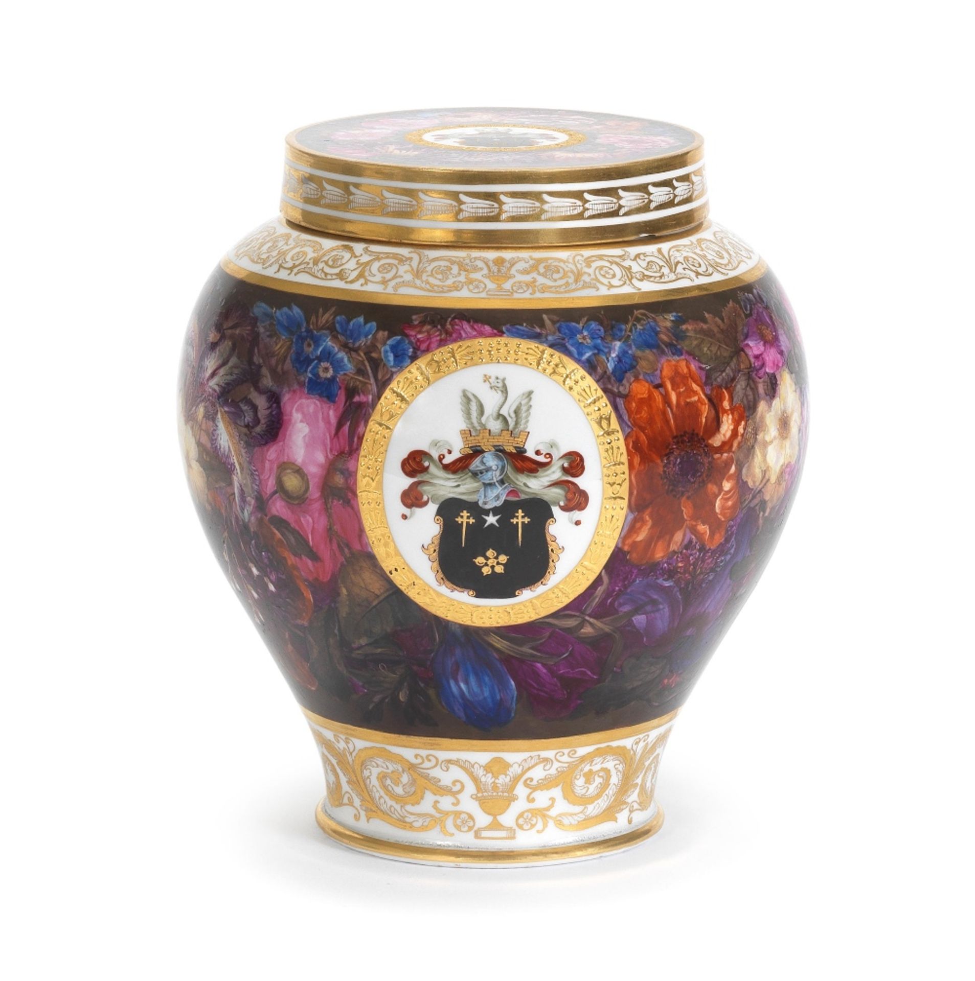 An important Flight, Barr and Barr Worcester armorial vase and cover, circa 1814-20 - Bild 5 aus 5