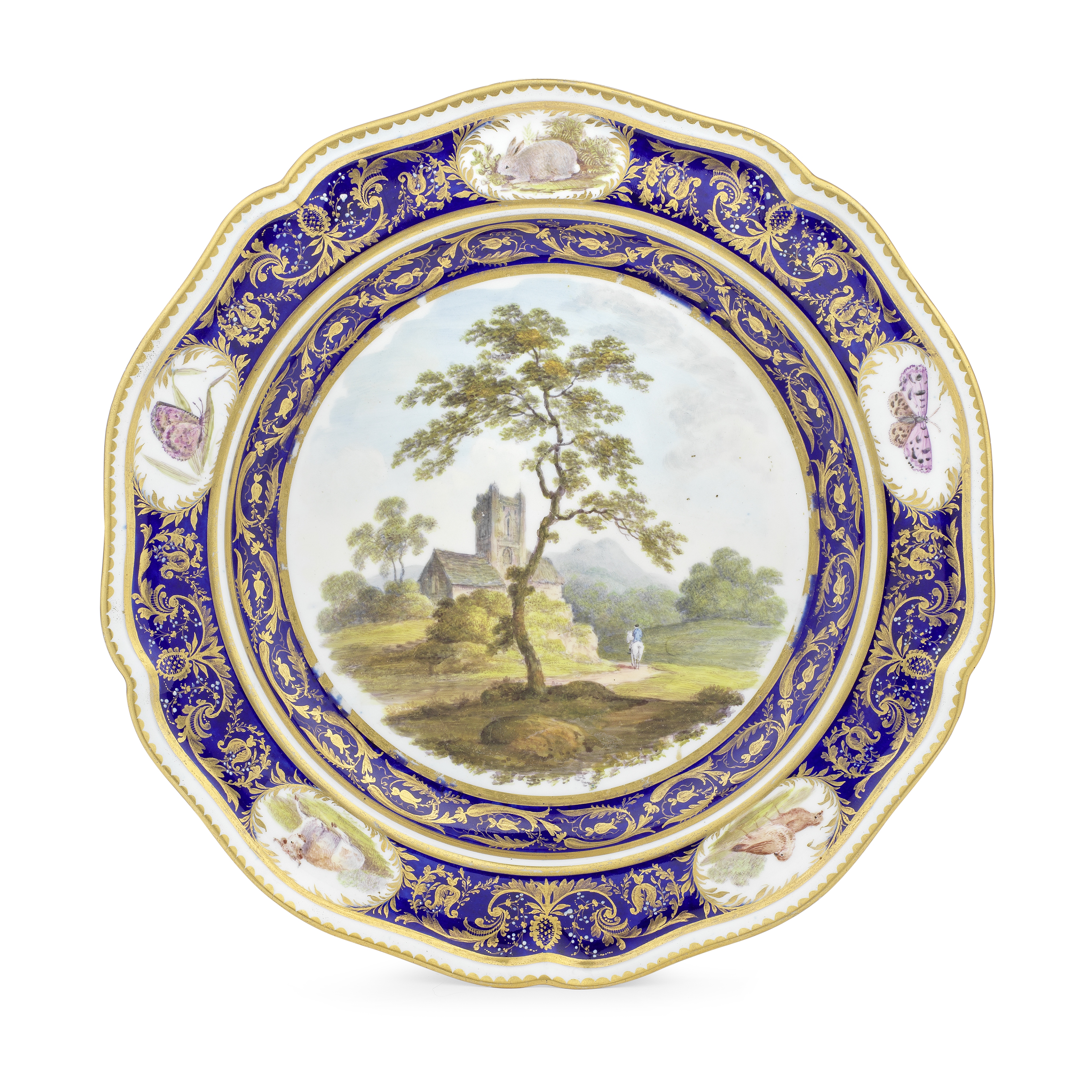 A Derby plate, circa 1805