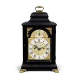 A late 18th century ebonised table clock of small size Robert Ward, London