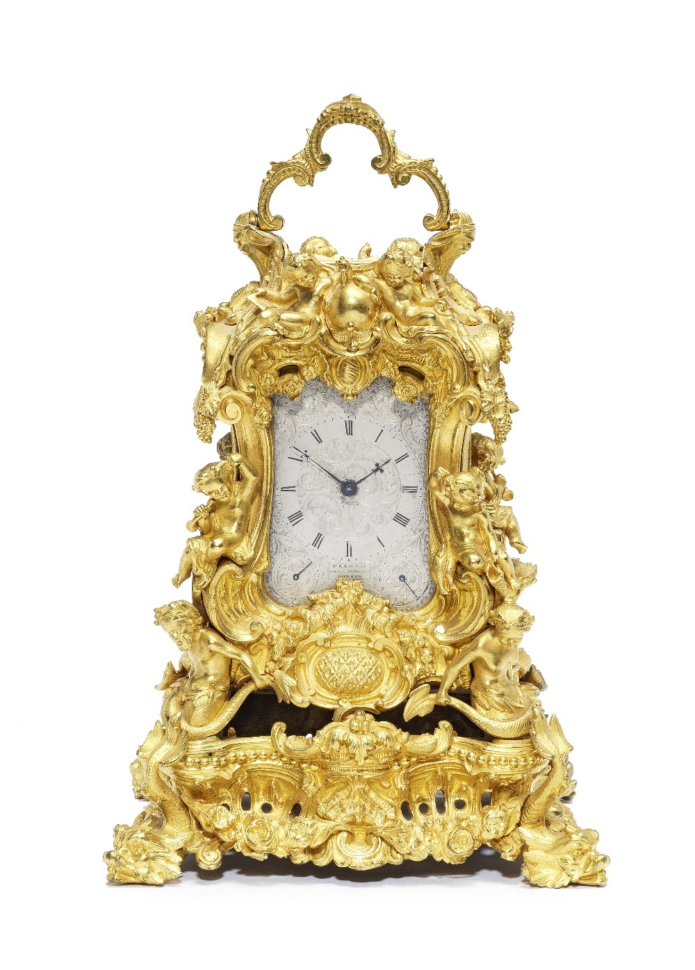 A fine and possibly unique English ormolu striking mantel chronometer with detent escapement and ... - Image 2 of 3