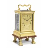 A fine mid 19th Century English gilt brass giant carriage clock James Whitelaw, Edinburgh 2