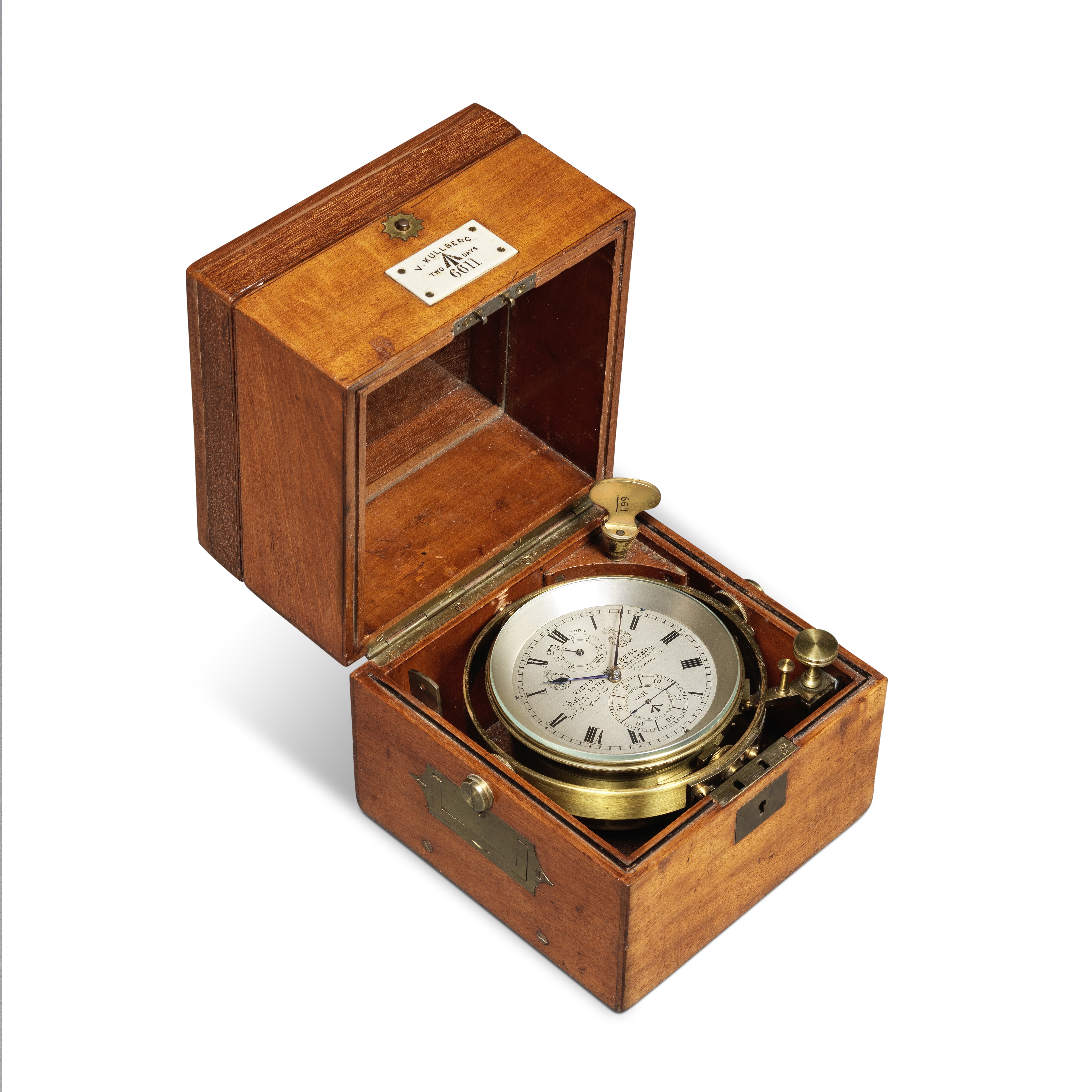 A good early 20th century mahogany two-day marine chronometer, with association to Sir Ernest Sha...