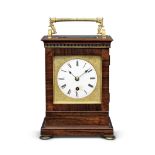 A rare early 19th century rosewood travelling timepiece with detent escapement William Turner, Fe...