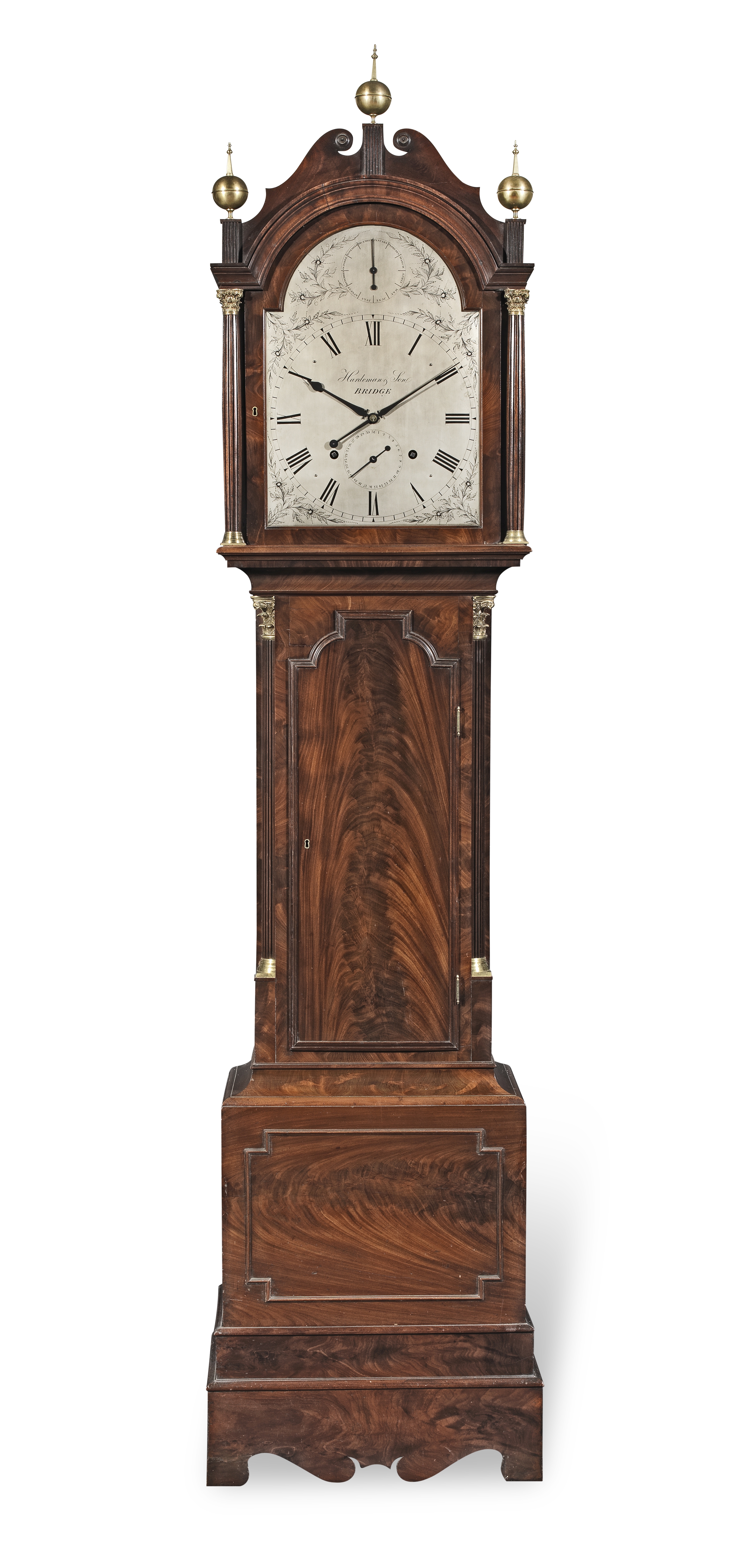 An extremely rare and impressive early 19th century year duration striking longcase clock Hardem...
