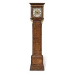 A FINE EARLY 18TH CENTURY FEATHERBANDED BURR WALNUT LONGCASE CLOCK OF ONE MONTH DURATION Alexande...