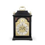 An early 18th century ebonised table clock with pull quarter repeat Christopher Gould, London