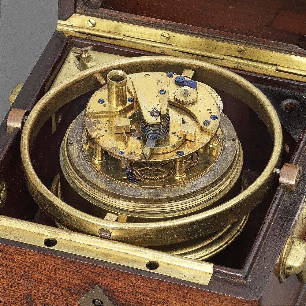 A fine and rare late 18th century mahogany two-day marine chronometer with Exhibition Provenance ... - Image 2 of 2