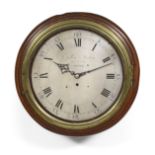 A late 18th century mahogany wall timepiece with verge escapement Eardley Norton, London