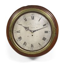 A late 18th century mahogany wall timepiece with verge escapement Eardley Norton, London