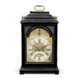 A rare mid 18th century Cornish ebonised table clock with tic-tac escapement William Anthony, Truro