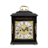 A good late 17th century ebony table clock with pull quarter repeat Jacob Hassenius, Whitehall Lo...