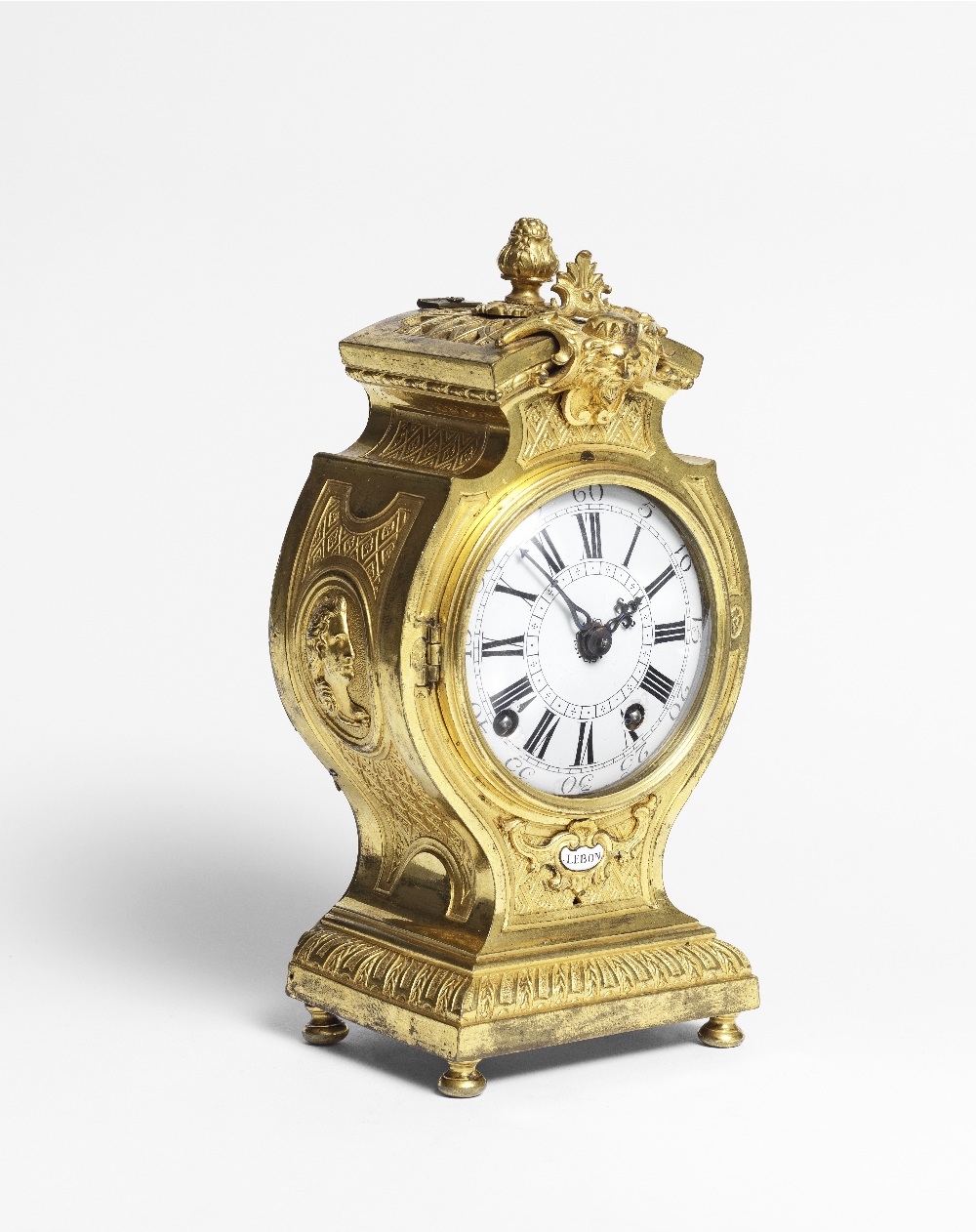 An exceptionally rare and very fine early 18th century French ormolu travelling clock with choice... - Image 5 of 5