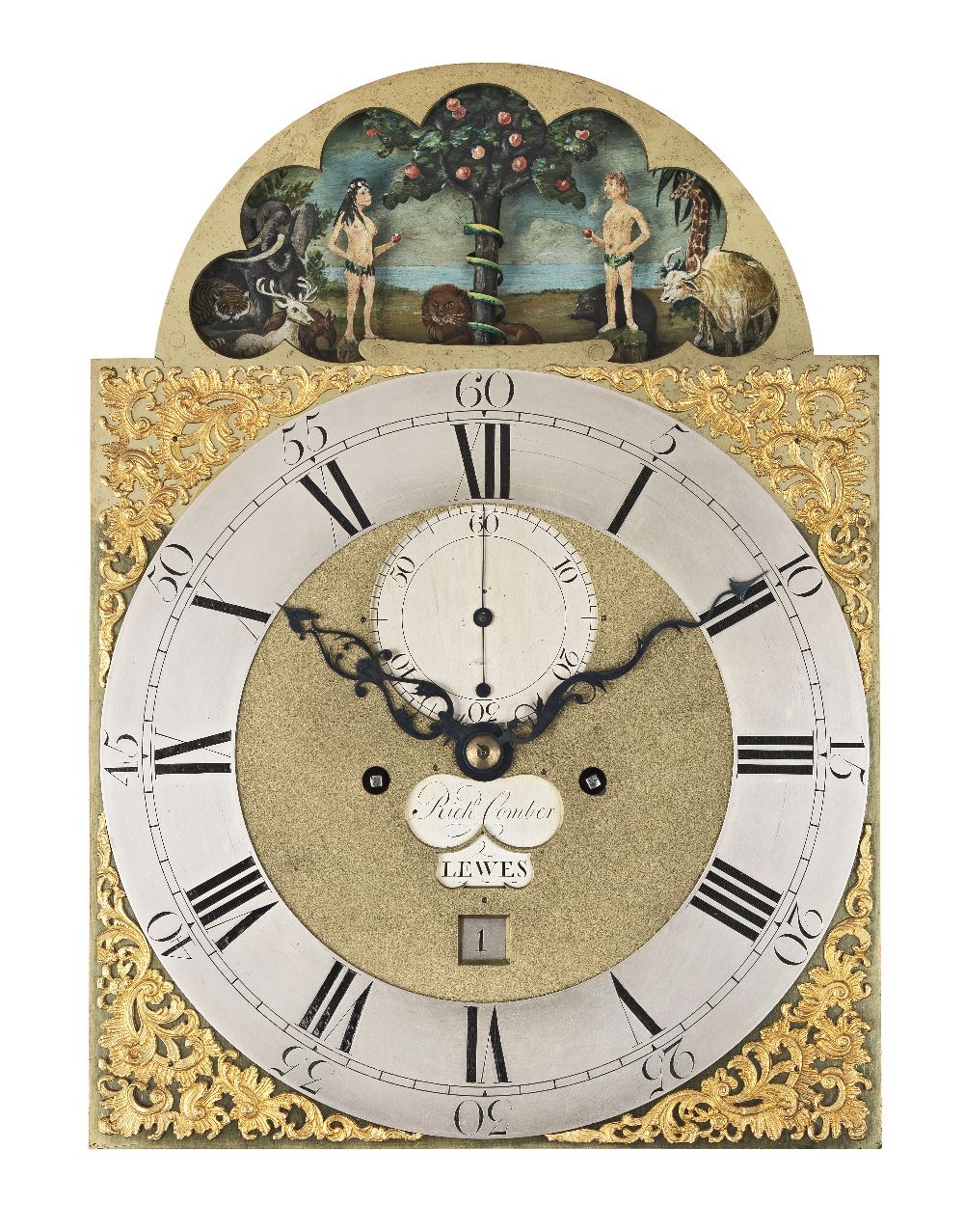 A fine and rare late 18th century mahogany automaton longcase clock Richard Comber, Lewes - Image 2 of 2