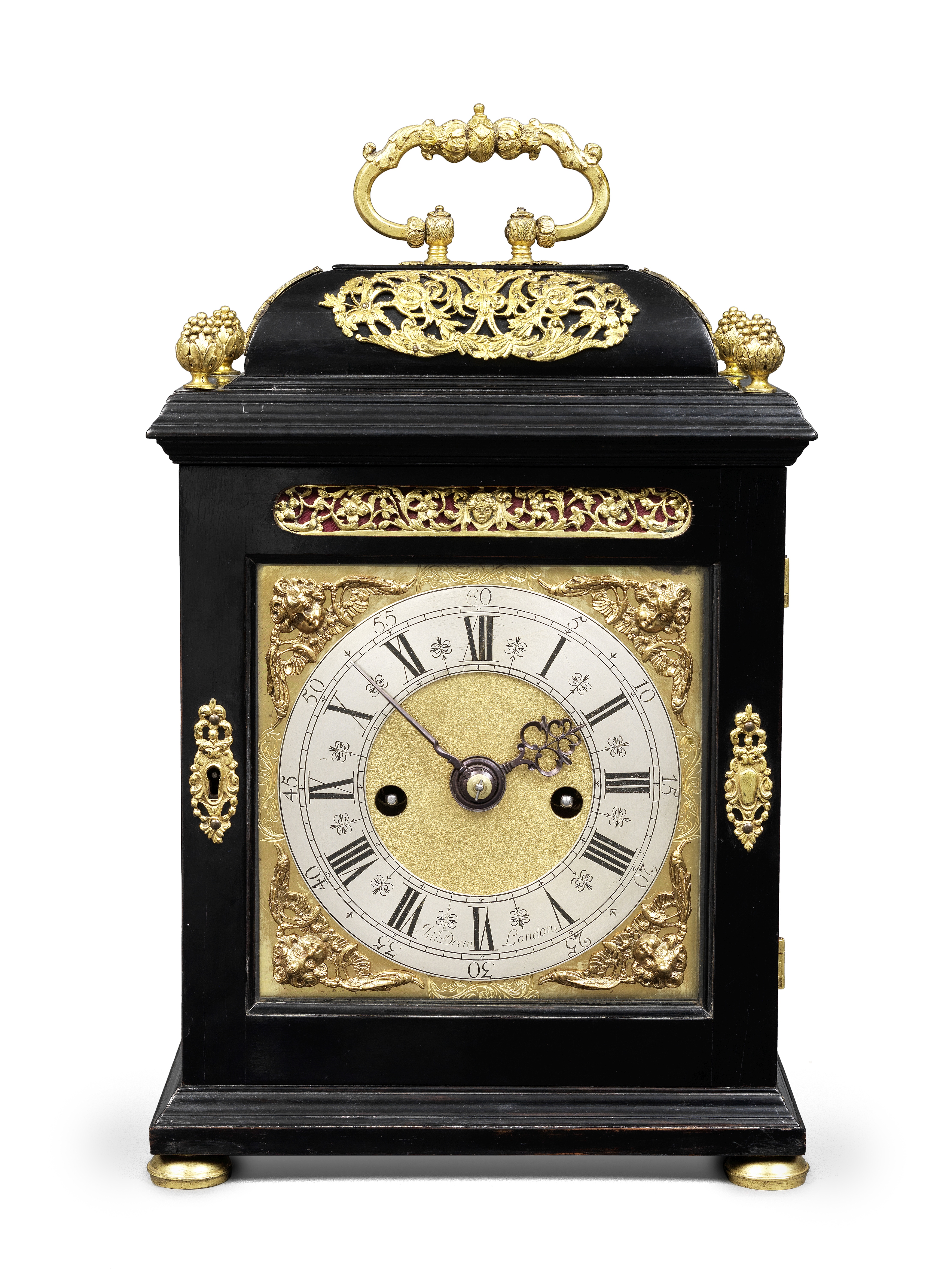 A rare late 17th Century ebony table clock by a Knibb apprentice John Drew, London