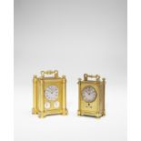 A fine and rare second quarter of the 19th century gilt brass carriage timepiece James F. Cole, N...